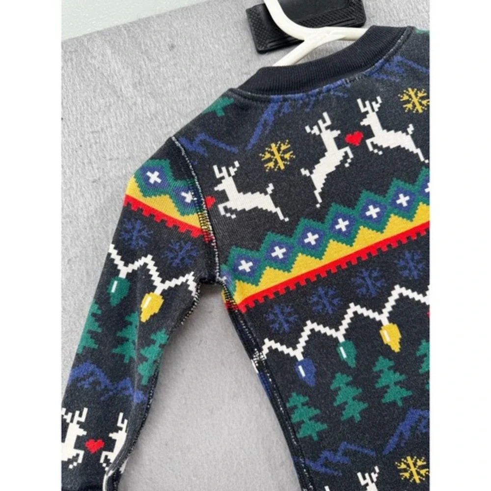 Hanna Andersson Pajamas Baby Size 12/18m Sleeper Fair Isle Christmas Very Merry‎